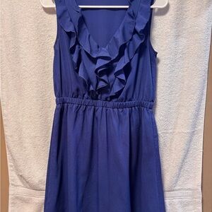 Brilliant Blue Ruffle Dress